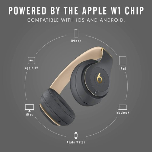 Genuine Beats Studio3 Wireless Noise Cancelling Over-Ear Headphones Shadow Grey - Picture 5 of 12