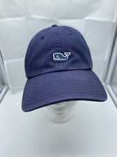 Vineyard Vines Blue Whale Logo Baseball Hat Cap Adjustable Strap-back Spell-out