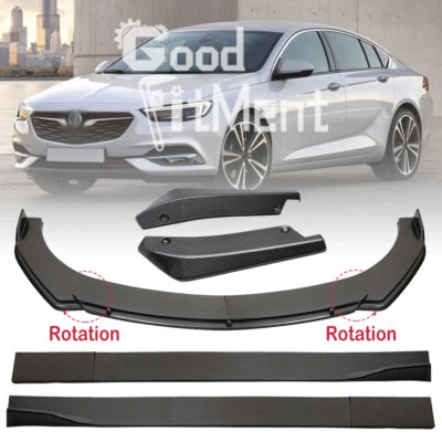 GOODFITMENT For Vauxhall Insignia Carbon Front Bumper Lip Splitter + Side Skirts +Rear Spats
