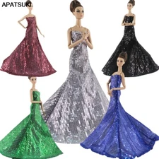High Fashion Sequin Party Dress For 11.5" 1/6 Doll Clothes Princess Gown Outfits