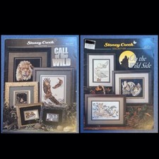 STONEY CREEK Cross Stitch Patterns LOT OF 2 ON THE WILD SIDE CALL OF THE WILD
