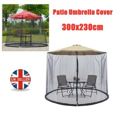 Outdoor Garden Patio Umbrella Parasol Mesh Net Screen Cover Mosquito Fly 9ft Ebay