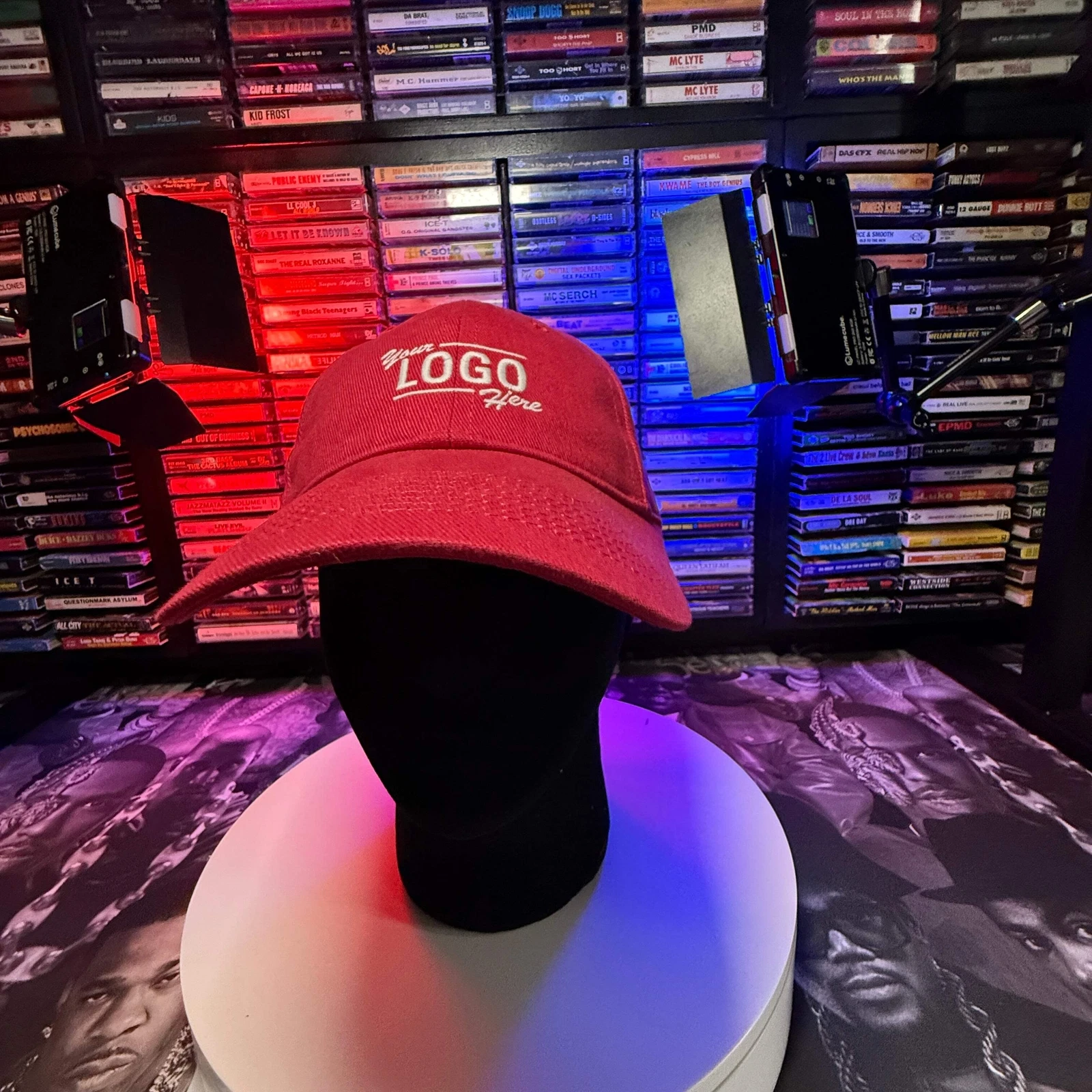 Cappello Balenciaga "Il tuo logo qui" nuovo senza etichette taglia L