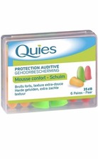 Image of Quies Soft Foam Ear Protection Plugs 35dB - 2 Pack of 6 Pair- Anti Noise Foam