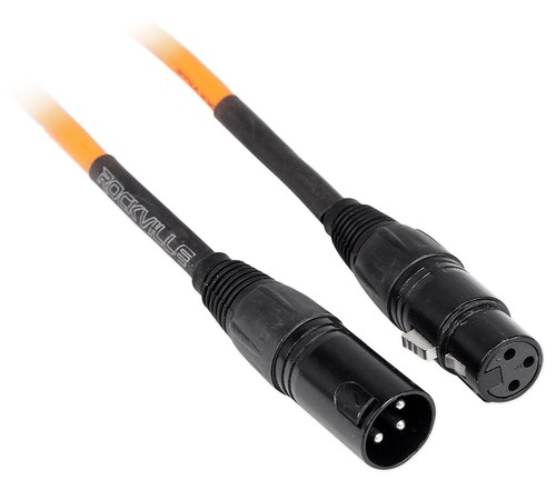 2 Rockville RCXFM10P-O Orange 10' Female to Male REAN XLR Mic Cable 100% Copper - Picture 2 of 2
