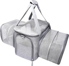 Cat Carrier 3 Sides Expandable Travel Pet Carrier Soft Sided Cat Carrier