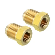 2pcs 1/4" Female Flare x 3/8" Male Flare Connectors Brass Adapter Reducing