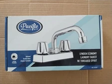 Pacific Bay Lynden Utility Laundry Sink Faucet with Swivel Stainless Steel Spout