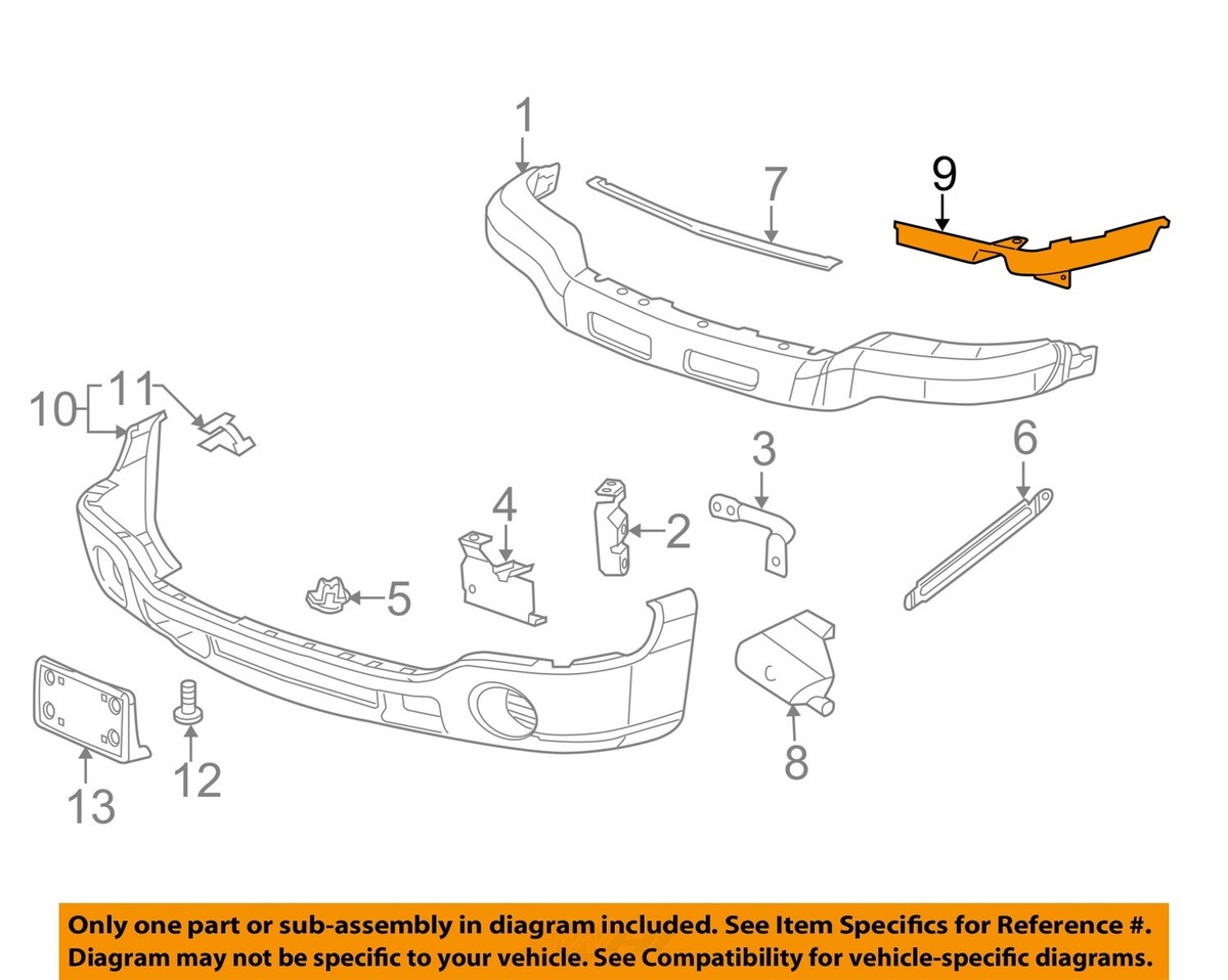 GMC GM OEM 03-06 Sierra 2500 HD Front Bumper-Outer Filler Left 