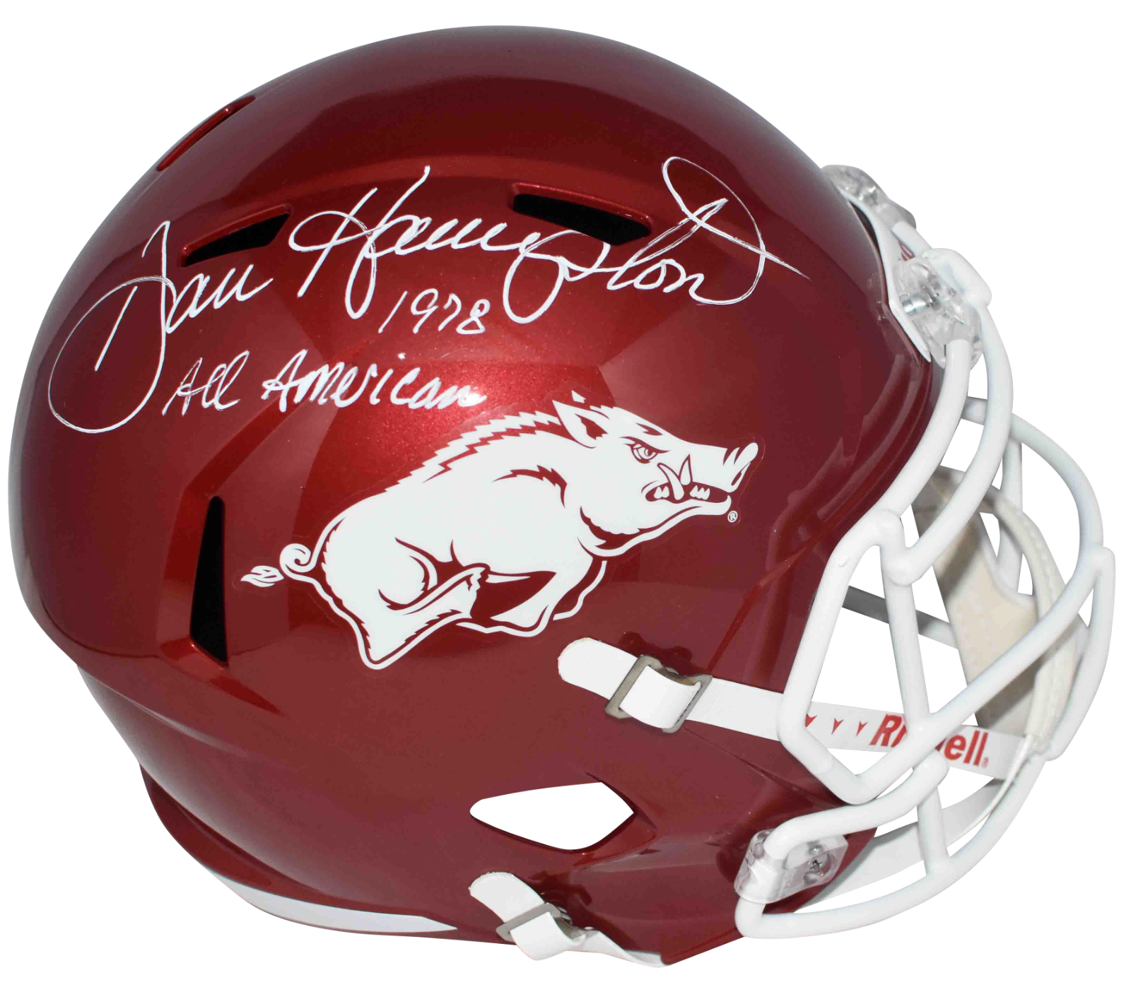Dan Hampton Autographed Signed Arkansas Razorbacks FULL SIZE SPEED HELMET BECKETT 