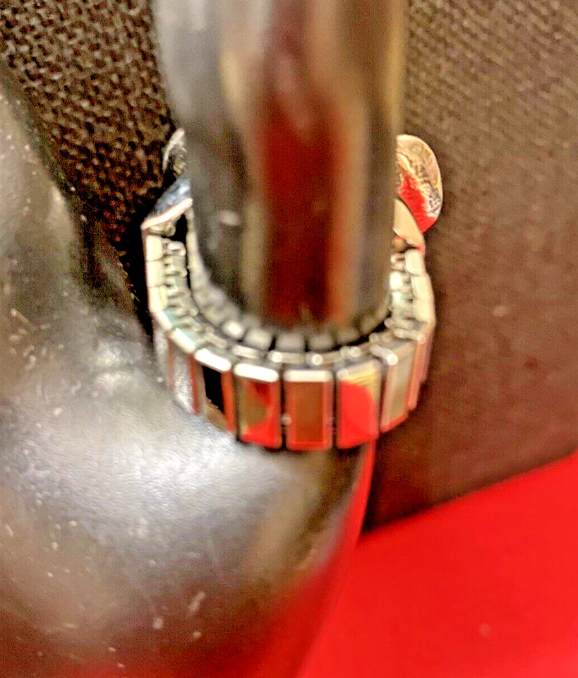 ANILLO RELOJ SOPHIE CUARZO ESMALTE/CRISTAL TALLA 7-1 0 correa expandible Foto 3 de 4