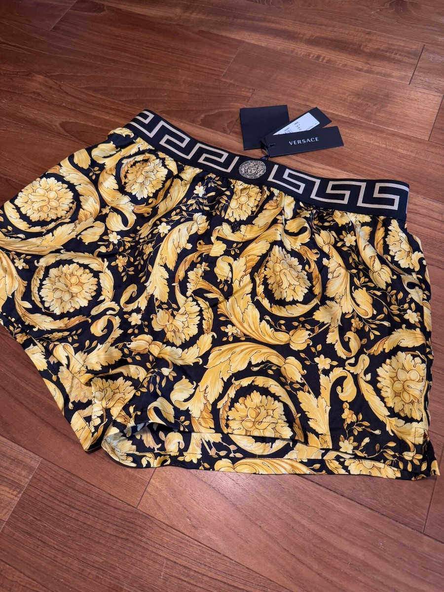 VERSACE BAROCCO SILK PYJAMA SHORTS Size IT 4 (M) | eBay