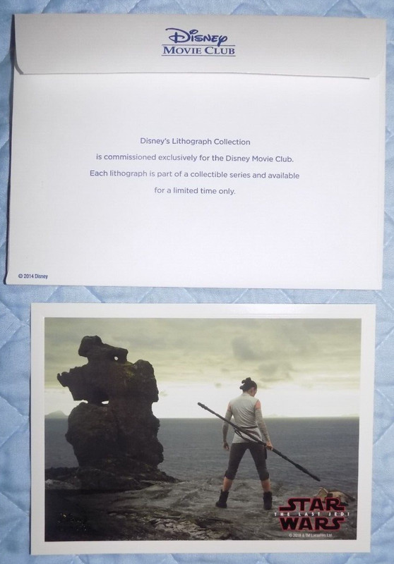DISNEY MOVIE CLUB LITHOGRAPH COLLECTION - REY FROM STAR WARS THE LAST JEDI