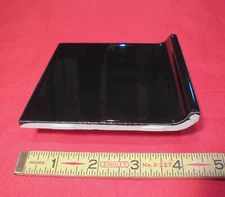 1 pc. *Glossy Black* stack-on base/cove Ceramic Tile; 4-1/4" X 4-1/4"  NEW STOCK