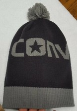 Boys Converse Snow Hat Beanie Black Gray Youth Child OSFA
