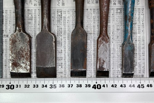 Vintage Japanese Chisel 10set Nomi /Hand Plane Saw Iron Hammer Hand Tool/d62 - Picture 4 of 23