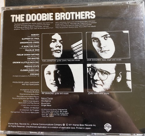 The Doobie Brothers - The Doobie Brothers CD (Erstaufl o. Barcode) Warner Japan - Bild 2 von 3
