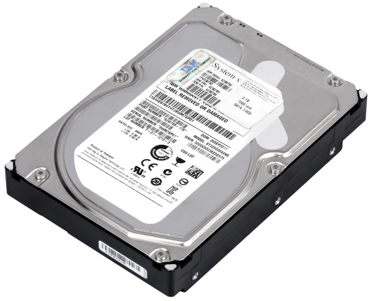 Hard Drive IBM 42D0783 42D0786 ST32000644NS 2TB 7.2K 64MB Hard Drive IBM 42D0783 42D0786 ST32000644NS 2TB 7.2K 64MB