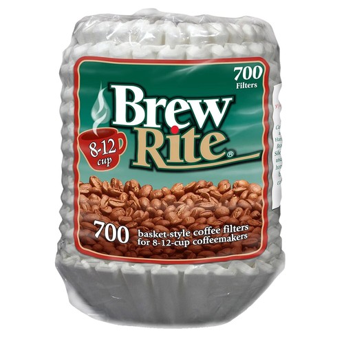 BREWRITE 8-12 Cups Brew Rite Coffee Filter-700 ct, White