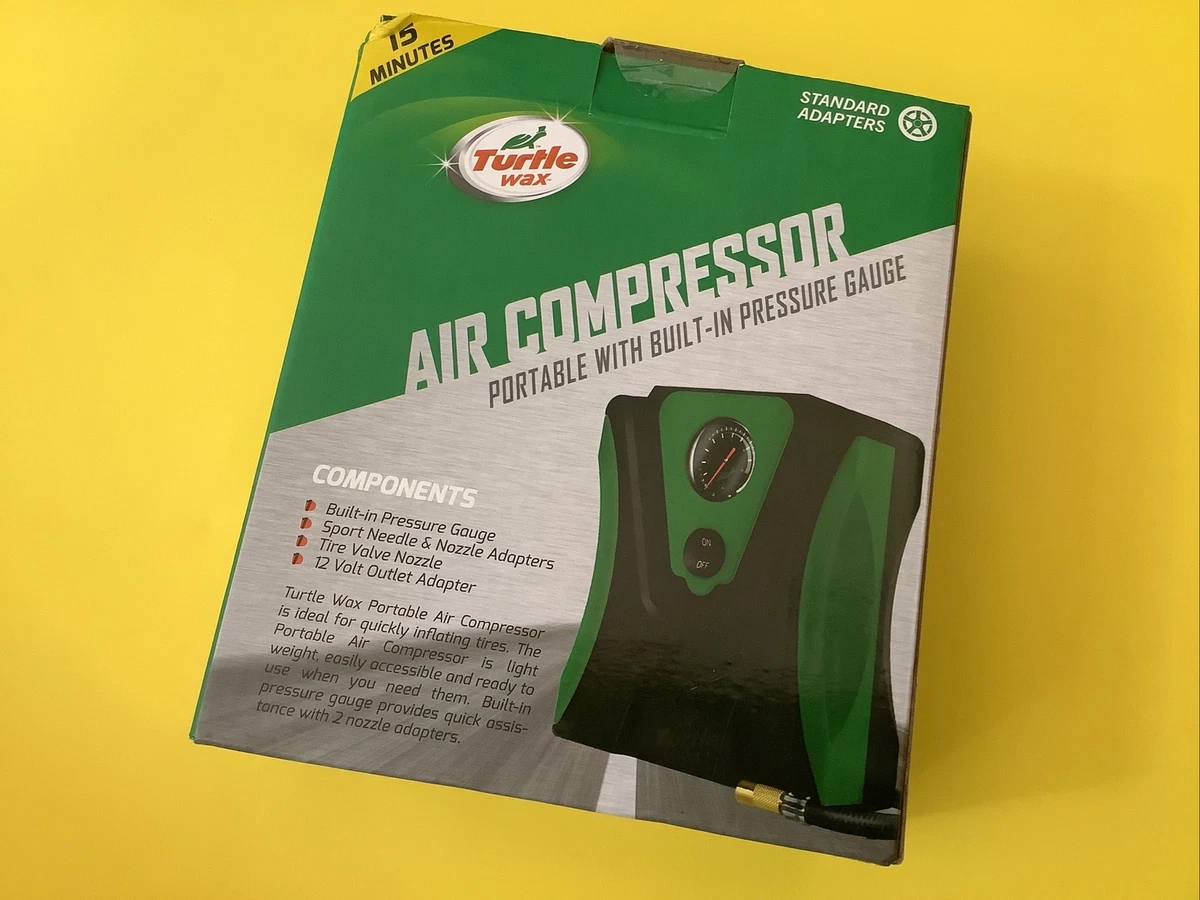 Portable Air Compressor Turtle Wax 12 Volts 150 PSI 8 Ft Brand New
