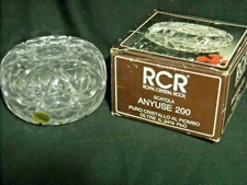 NIB Royal Crystal Rock*RCR*Lead Crystal Anyuse 200 2 Dish Set~INTERLOCKING BOWL