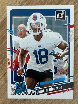 2023 Donruss Rated Rookie RC 310 Justin Shorter Buffalo Bills