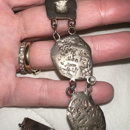 Vintage Sterling Graziella Latti Peruvian Panel Belt 232 Grams Atosha Coins - Picture 11 of 11