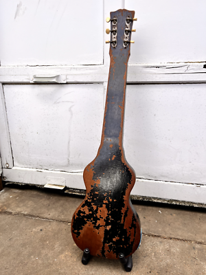 Vintage Gibson BR-6 Lap Steel Guitar - Crinkle Black | eBay