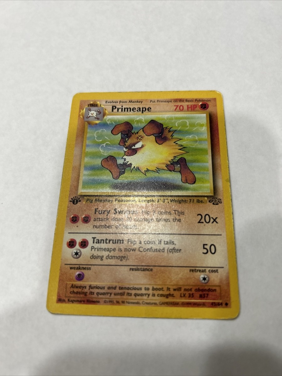 1995 primeape pokemon card Brock's Primeape main image 1