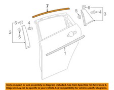 Chevrolet GM OEM 16-18 Malibu Exterior-Rear-Reveal Molding Right 84004650