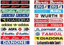 SUBBUTEO NEW 2nd SET 20 PUBBLICITA’ ANNI ‘90 STADI ITALIANI ADESIVI x TRANSENNA 