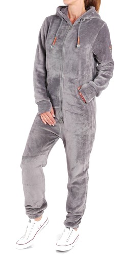 Finchgirl F2001 Damen Jumpsuit Teddy Fleece Einteiler Overall Anzug Flauschig - Bild 2 von 11