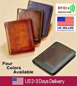 Portefeuille en cuir Trifold Cowhide, Ciephia, livraison gratuite !