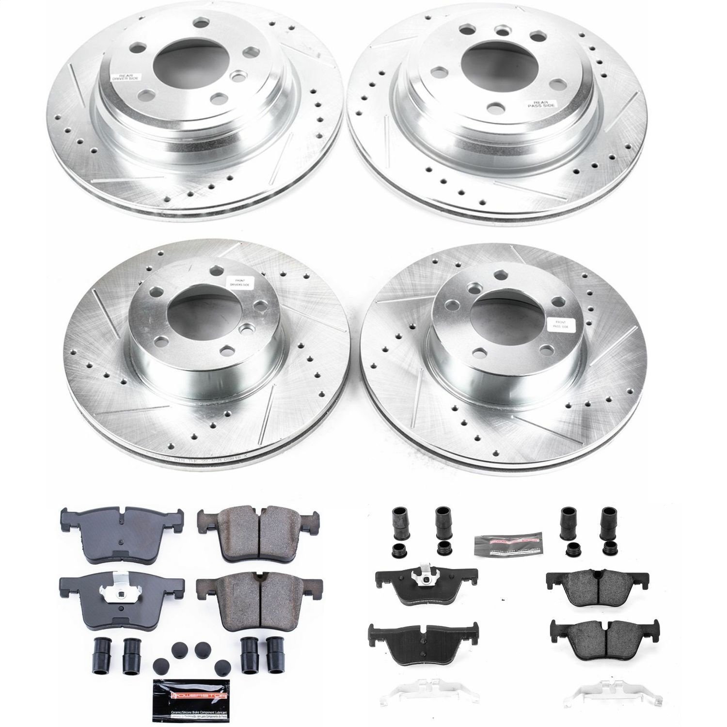 Power Stop K6925 Z23 Evolution Sport Performance 1-Click Brake Kit Front And Rea