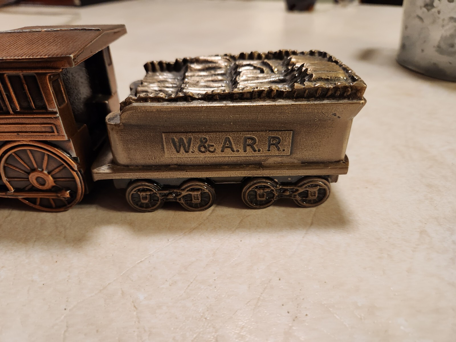Vintage 1974 "General" Train Coin Bank Metal and Tender by