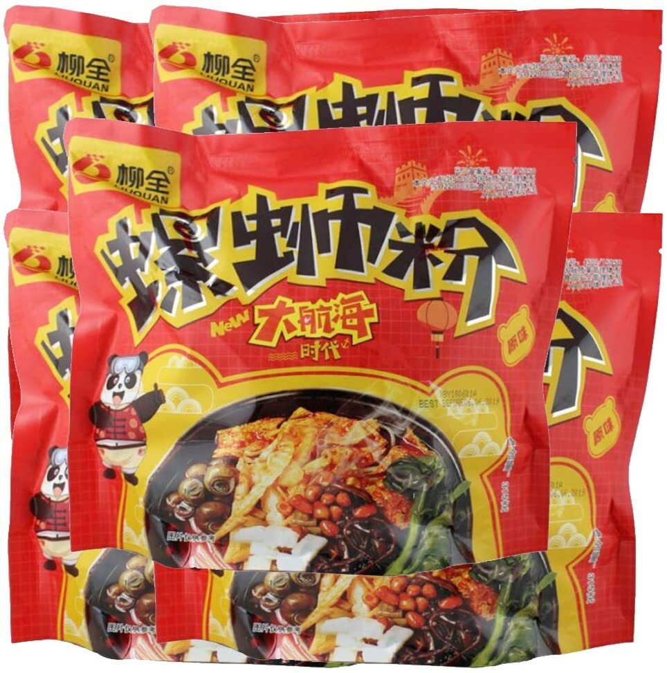 Fideos de arroz caracol de río LIU QUAN 315 g X 5 paquetes (Luo Si Fen)