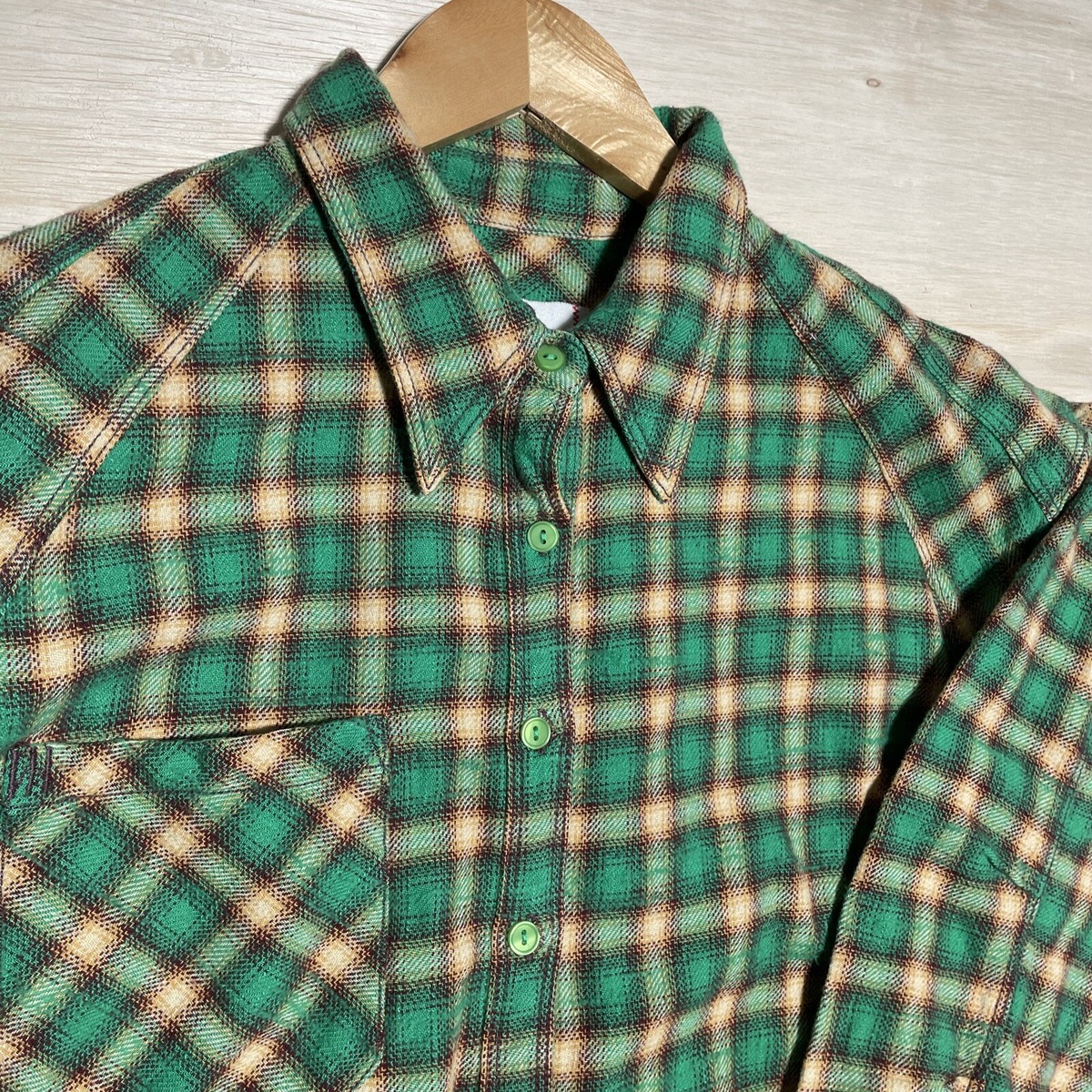 Chemise à carreaux en flanelle - Vert carreaux - - 10.00
