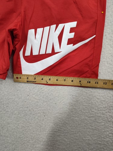 Nike Boys Short Extra Large Red Nylon Blend Drawstring Regular Fit Sweatshort - Picture 6 of 19