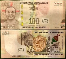 Swaziland 100 Emalangeni 2017 P 42 HYBRID UNC