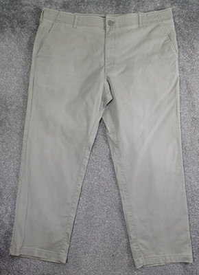 Lee Herren Chino Hose W40 L29 X-Treme Comfort Straight Leg Grau mit Stretch