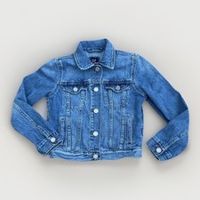 Gap Kids Medium Denim Classic Jean Trucker Jacket 100 Cotton Spring Snap Front