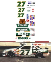 #27 Rusty Wallace Kodiak 1989 1/64 scale decal AFX Lifelike Autoworld Tyco