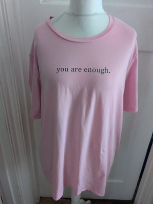 Kurzarm-T-Shirt Damen Größe 2XL rosa ''You Are Enough''