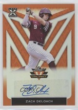 2020 Leaf Valiant Orange Prismatic 38/75 Zach DeLoach #BA-ZDL Auto 02d2
