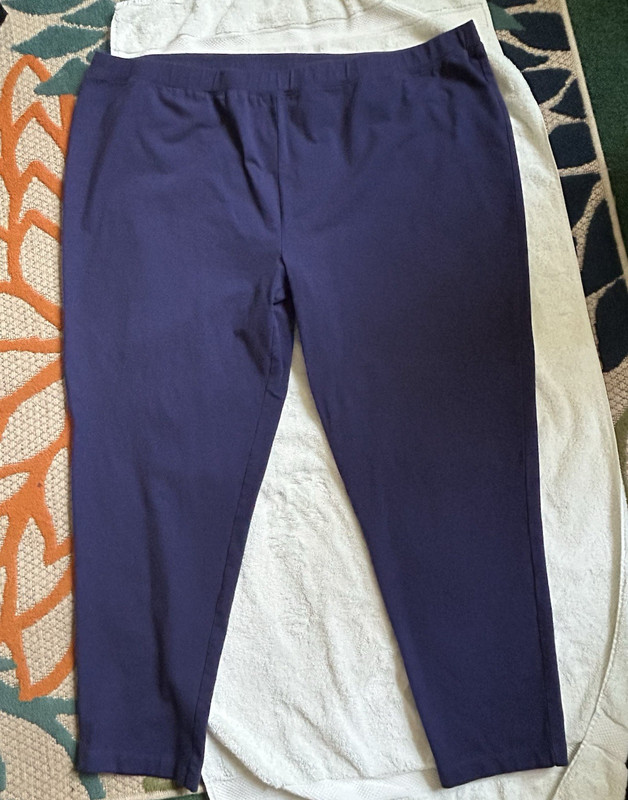 Isaac Mizrahi Live! Icon Marilyn Stretch Knit Leggings Grape Size 3X #A227795
