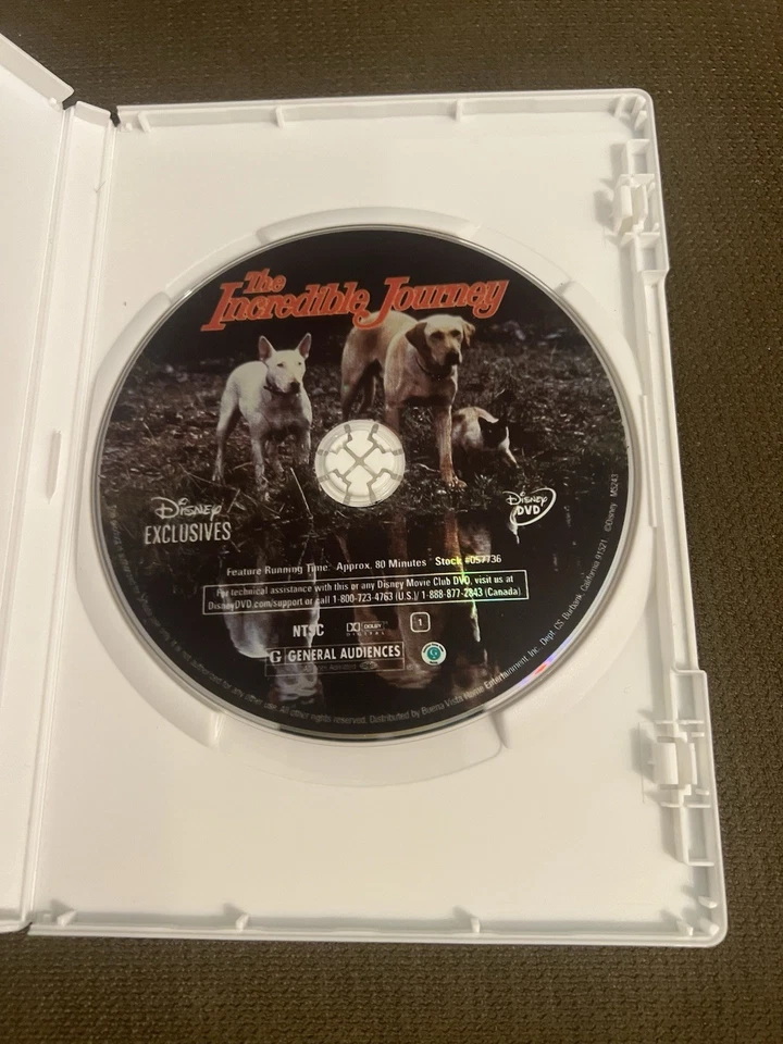 The Incredible Journey (DVD, 1963) Disney Movie Club Exclusive OOP - Image 3 of 4