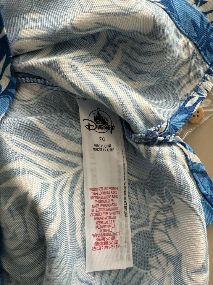 ¡¡NUEVO CON ETIQUETAS!! Camisa Hawaiana Disney 2XL Resort Vacaciones Familia Viaje Goofy Donald Foto 3 de 4
