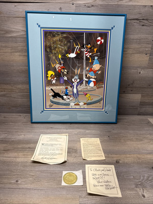 1988 Warner Bros. Inc.  Circus Scene Signed by Friz Freleng Limited Ed Certify