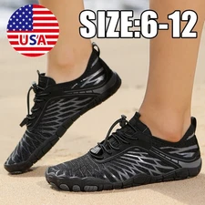 Men's Water Shoes Sports Beach Barefoot Rubber Quick Dry Aqua Sock Slip on Shoes