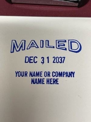 Self Inking MAILED Date Stamp 12 years 2026-2037 Retro Image